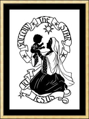 Wall Frame Gold - Follow the Star to Jesus by D. Paulos