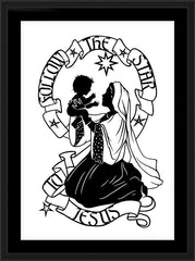 Wall Frame Black - Follow the Star to Jesus by D. Paulos