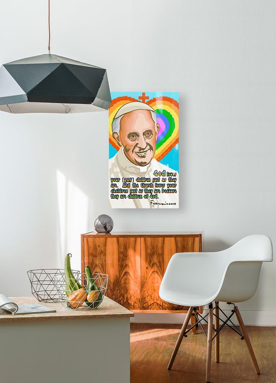 Metal Print - Pope Francis - God Loves Your Children by Dan Paulos