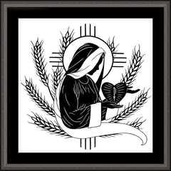 Wall Frame Espresso - Giver of the Wheat by D. Paulos
