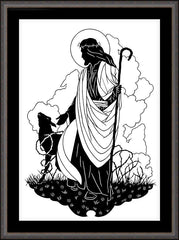 Wall Frame Espresso - Good Shepherd by D. Paulos