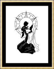 Wall Frame Gold - Heaven's Crystal Window by D. Paulos