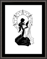 Wall Frame Espresso - Heaven's Crystal Window by D. Paulos