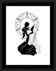 Wall Frame Black - Heaven's Crystal Window by D. Paulos