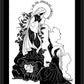 Wall Frame Black, Matted - Our Lady and St. Bernadette of Lourdes - "I Love Thee, Madame" by D. Paulos