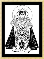 Wall Frame Gold - Infant of Prague by D. Paulos