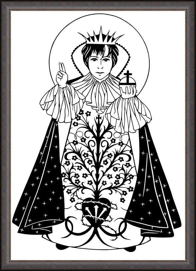 Wall Frame Espresso - Infant of Prague by D. Paulos