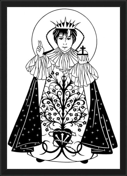 Wall Frame Black - Infant of Prague by Dan Paulos - Trinity Stores