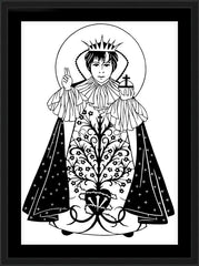 Wall Frame Black - Infant of Prague by D. Paulos