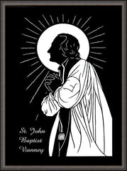 Wall Frame Espresso - St. John Baptist Vianney by D. Paulos