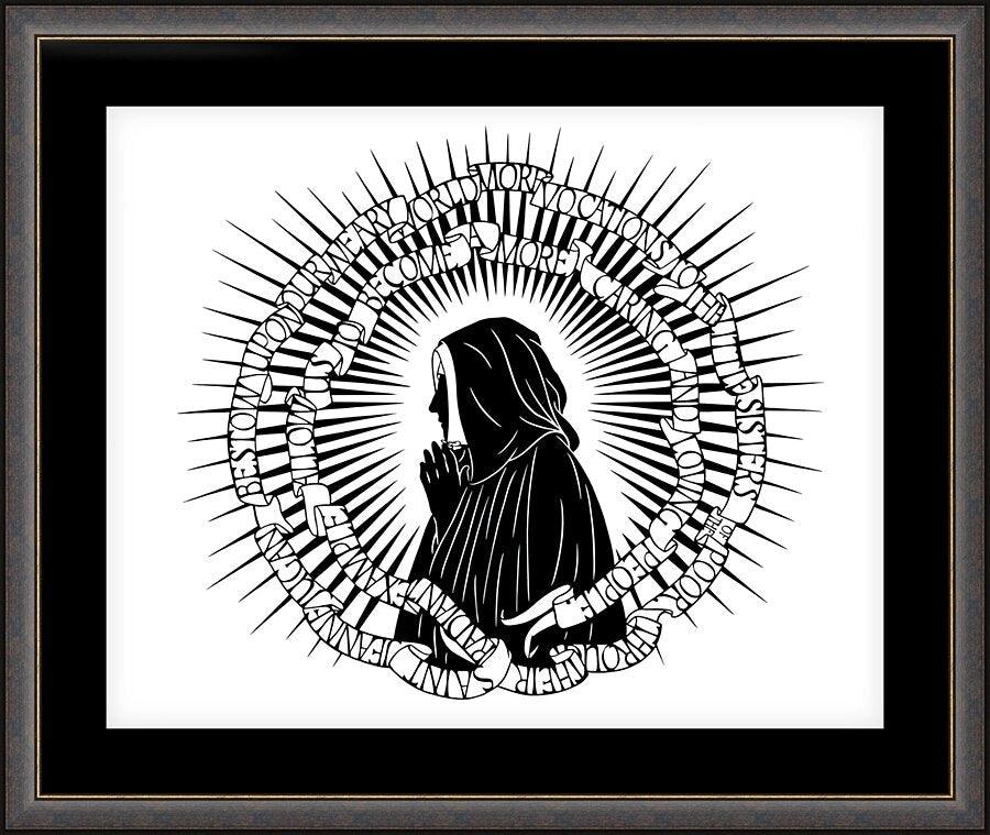 Wall Frame Espresso, Matted - St. Jeanne Jugan by Dan Paulos - Trinity Stores