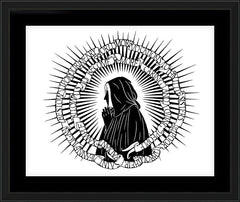 Wall Frame Black - St. Jeanne Jugan by D. Paulos