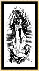 Wall Frame Gold - Our Lady of Guadalupe by D. Paulos