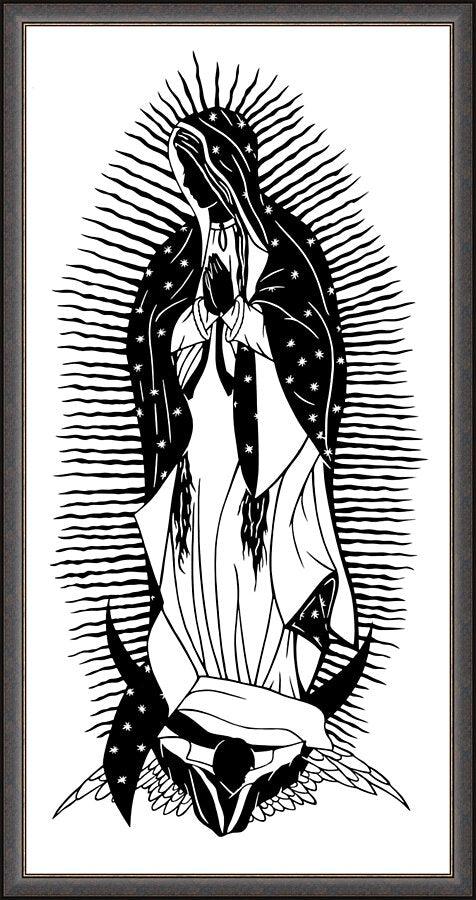 Wall Frame Espresso - Our Lady of Guadalupe by D. Paulos