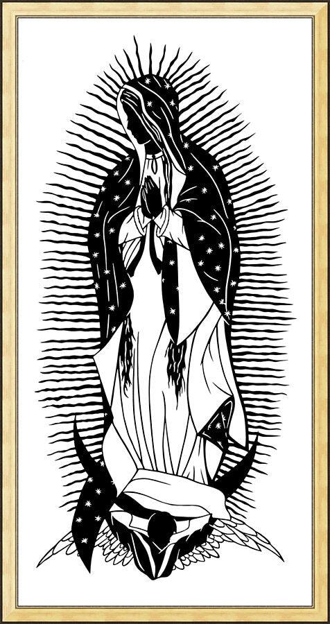 Wall Frame Gold - Our Lady of Guadalupe by D. Paulos