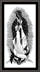 Wall Frame Espresso - Our Lady of Guadalupe by D. Paulos