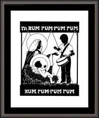 Wall Frame Espresso - Little Drummer Boy by D. Paulos