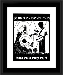 Wall Frame Black - Little Drummer Boy by D. Paulos