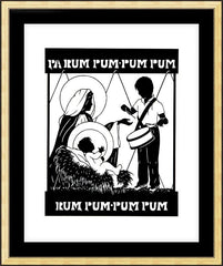 Wall Frame Gold - Little Drummer Boy by D. Paulos