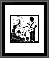 Wall Frame Espresso - Little Drummer Boy - Detail by D. Paulos