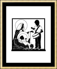 Wall Frame Gold - Little Drummer Boy - Detail by D. Paulos