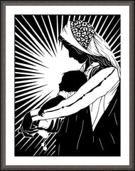 Wall Frame Espresso - Our Lady of the Light - ver.1 by D. Paulos