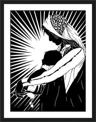 Wall Frame Black - Our Lady of the Light - ver.1 by D. Paulos