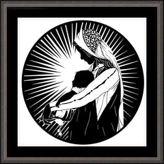 Wall Frame Espresso - Our Lady of the Light - ver.2 by D. Paulos