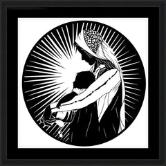 Wall Frame Black - Our Lady of the Light - ver.2 by D. Paulos