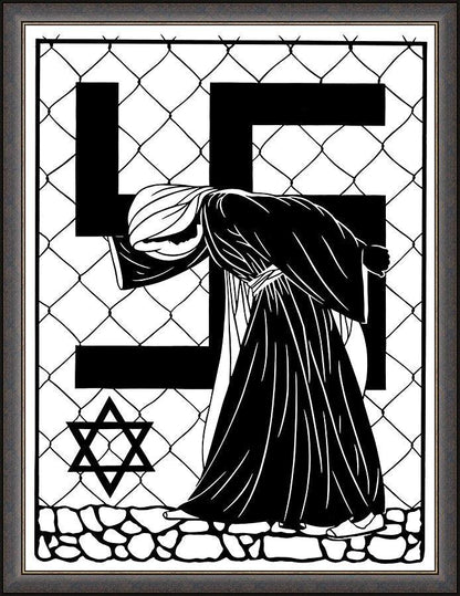Wall Frame Espresso - Our Lady of Auschwitz by D. Paulos