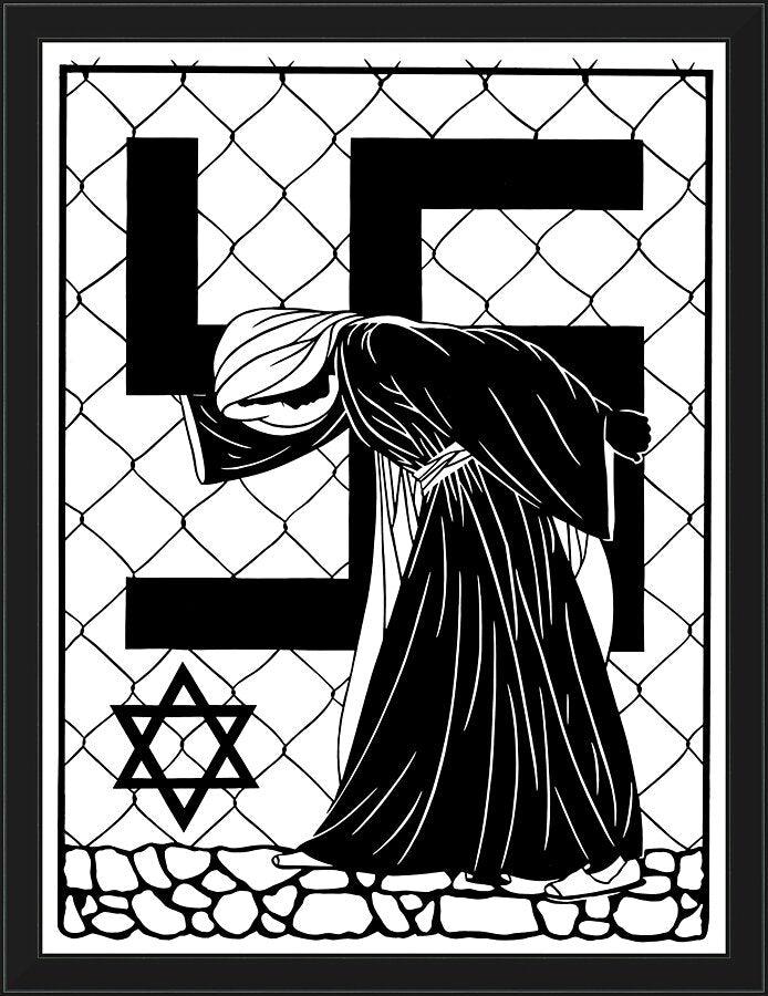 Wall Frame Black - Our Lady of Auschwitz by D. Paulos