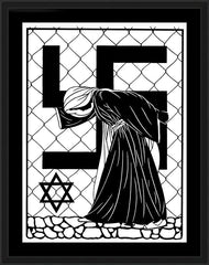 Wall Frame Black - Our Lady of Auschwitz by D. Paulos