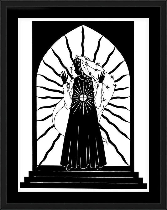 Wall Frame Black, Matted - Our Lady of the Blessed Sacrament by D. Paulos