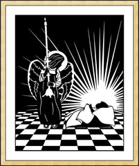 Wall Frame Gold - Light of Christ by D. Paulos
