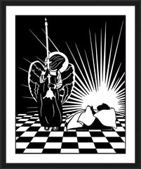 Wall Frame Black - Light of Christ by D. Paulos