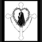 Wall Frame Black, Matted - Our Lady of the Rosary by D. Paulos