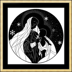 Wall Frame Gold - Our Lady of the Snows by D. Paulos