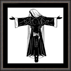 Wall Frame Espresso - Mary's Cross by D. Paulos