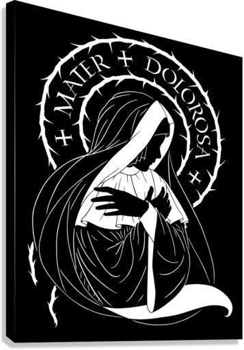 Canvas Print - Mater Dolorosa - Mother of Sorrows by D. Paulos