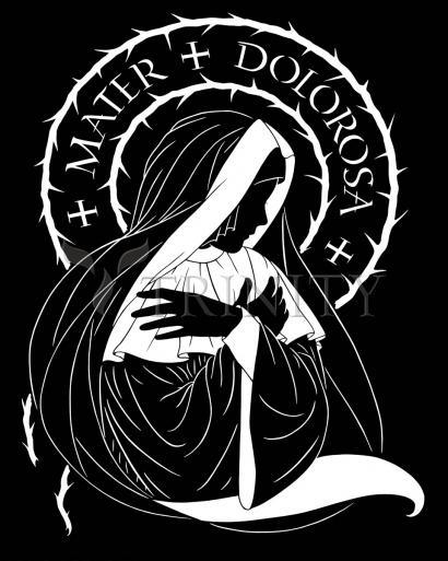 Metal Print - Mater Dolorosa - Mother of Sorrows by D. Paulos