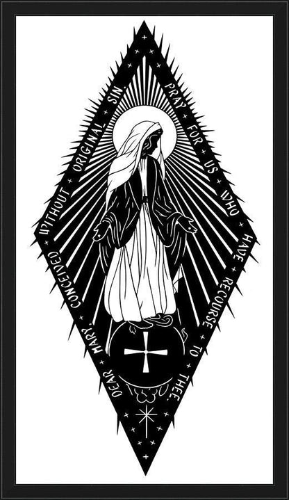 Wall Frame Black - Miraculous Medal by Dan Paulos - Trinity Stores