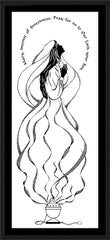 Wall Frame Black - Mary Incense of Sweetness by D. Paulos