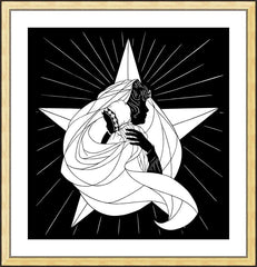 Wall Frame Gold - Morning Star by D. Paulos