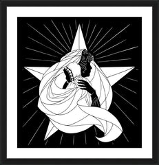 Wall Frame Black - Morning Star by D. Paulos