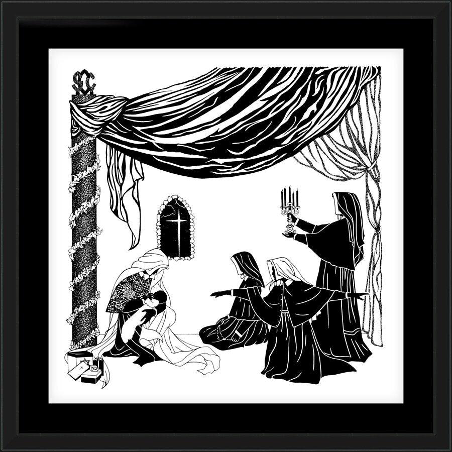 Wall Frame Black, Matted - Madonna of the Srs. of Christian Charity by Dan Paulos - Trinity Stores