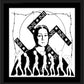 Wall Frame Black, Matted - Madonna of the Slaughtered Jews by D. Paulos