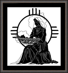 Wall Frame Espresso - Navajo Madonna by D. Paulos