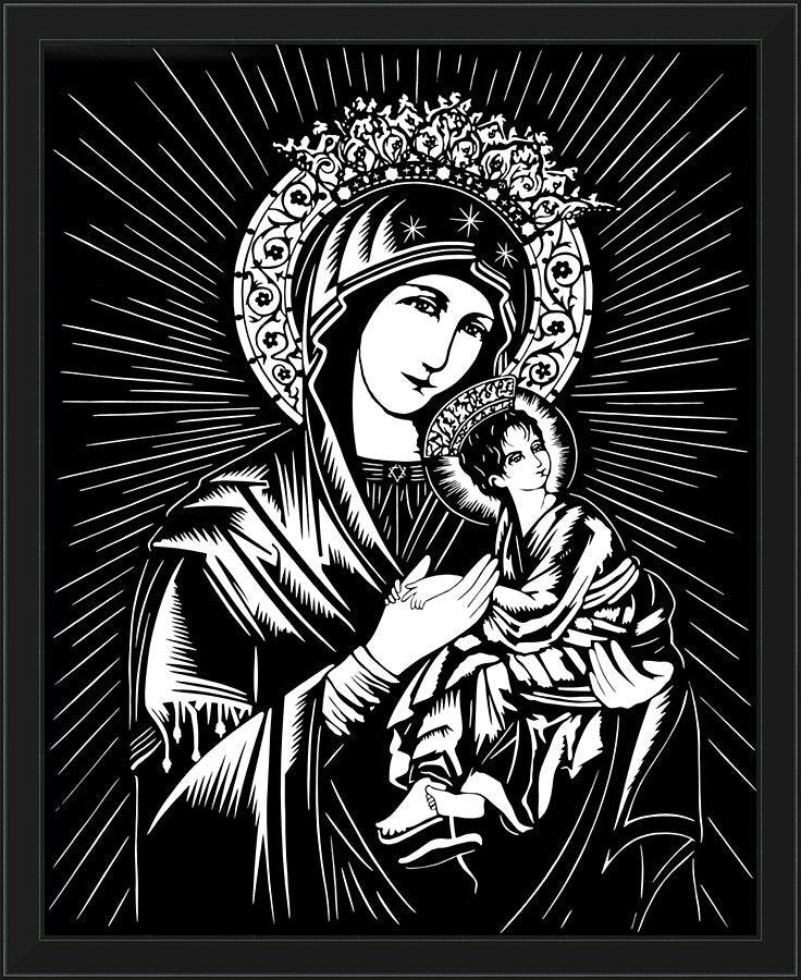 Wall Frame Black - Our Lady of Perpetual Help by D. Paulos