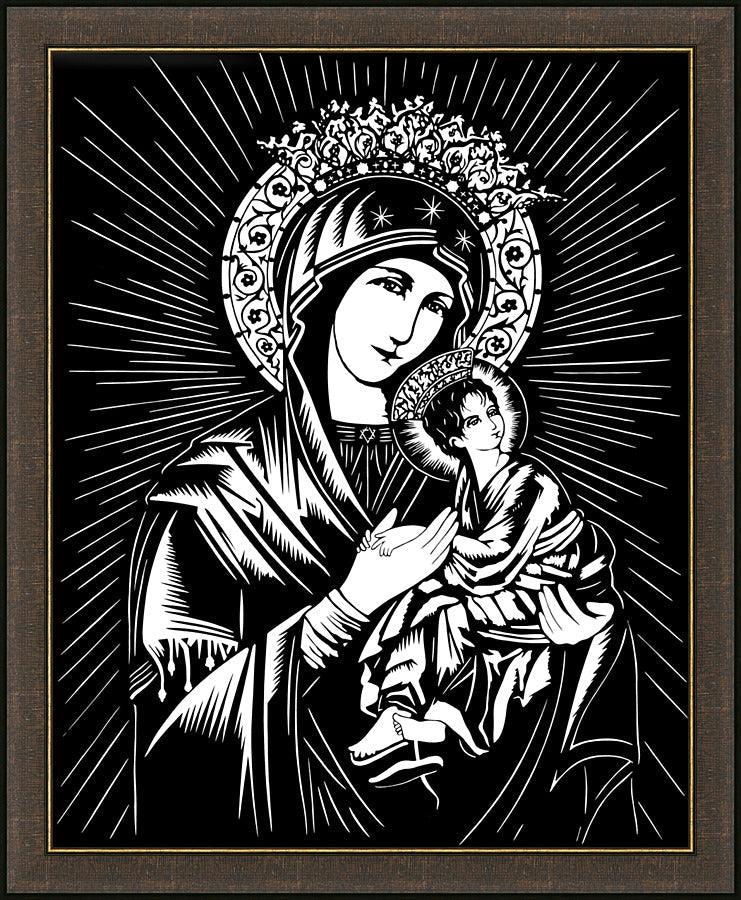 Wall Frame Espresso - Our Lady of Perpetual Help by D. Paulos