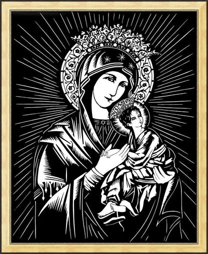 Wall Frame Gold - Our Lady of Perpetual Help by D. Paulos